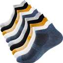 IBEILLI Men's Casual Ankle Socks Combed Cotton Soft Short Athletic No Show Low Cut Socks For Men (10 Pack 5 Color)