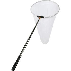 RESTCLOUD Insect and Butterfly Net with 12" Ring, 24" Net Depth, Handle Extends to 59 Inches for Adults and Kids (12" Ring, 59" Handle)