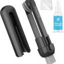 Glasses Cleaner Eyeglass Cleaning Kit, Lens Cleaners Spray with Microfiber Cloth, Portable Glasses Cleaning Kit for Travel, Safe Eyeglasses Cleaner Tool, No Streaks Scratch, Black