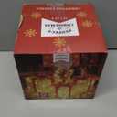 COVFEVER Christmas Lighted Gift Boxes, Pre-lit Lights Gift Boxes Set of 4, Light up Present Boxes Set Battery Operated with Different Sizes for Holiday Indoor Outdoor Decorations(Warm White)