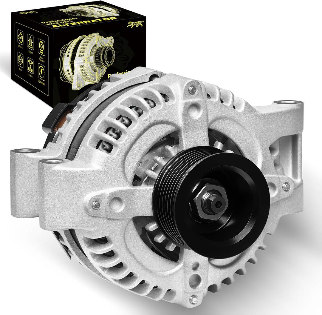 Oktiger Upgraded Alternator for Honda Crv Ex Lx Ex-l 2012 2013 2014 2.4L, Civic Si 2012 2013 2014 2015, for Acura Ilx Base 2013-2015, 12V 120Amp Clockwise 6-Groove Pulley, OE 31100-RX0-A01 11604N