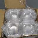 NPLUX 200 Pack Individual Cupcake Containers Plastic Cupcake Boxes Cupcake Holders Stackable Deep Dome Cupcake Carrier