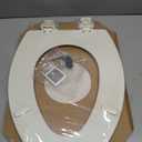 Bemis 1500EC Durable Wood Toilet Seat with Easy Clean Hinges, Made in USA, Elongated, Biscuit