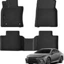 Auxko All Weather Floor Mats Fit for Toyota Camry 2025 2026 Include Hybrid LE/SE/XLE/XSE TPE Liners Camry Accessories All Season Guard Odorless Anti-Slip Floor Mats Black