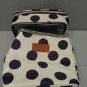 PIIOSER Breastmilk Cooler Bag with Ice Pack, Fits 6 Baby Bottles Up to 9 Oz, Stylish Baby Cooler Travel Bags with Shoulder Strap, Double Layer & Leakproof for Nursing & Working Moms, Black Polka Dots