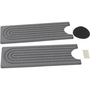 Aramox Diatomite Faucet Mat, Fast Drying Absorbent Pad with Sanding Tool, Dark Gray, 23.6x3.9 Inch, for Kitchen Bathroom RV Countertop