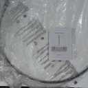 CROSSIO Modern Rectangle Black Crystal Chandeliers for Dining Room, L40 Rectangular Water Ripple Glass Pendant Light Fixture, Linear Farmhouse Lighting for Kitchen Island, Living Room, 6 Lights