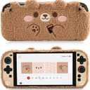 GeekShare Plush Case Compatible with Switch 2 (2025), NS2 Protective Cover for Switch Console and Grip Joy Controller, Plush Bear