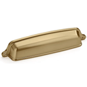 Khtumeware 3 Pack 3-3/4 inch (96mm) Gold Cup Pulls - Brushed Brass Cabinet Hardware - Brushed Gold Drawer Pulls for Kitchen Cabinets