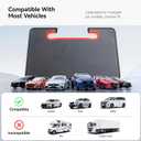 YONZEE 2-in-1 Car Steering Wheel Desk Tray & Car Seat Gap Filler Organizer Foldable Carbon Fiber Look Table for Laptop, Eating, Writing for Standard Round Steering Wheels