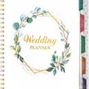 Wedding Planner - Wedding Planner Book and Organizer for the Bride with 5 Tabbed Sections, 12" x 9", Hardcover with Metal Corner + 5 Inner Pockets + Sticker + Elastic Closure Band