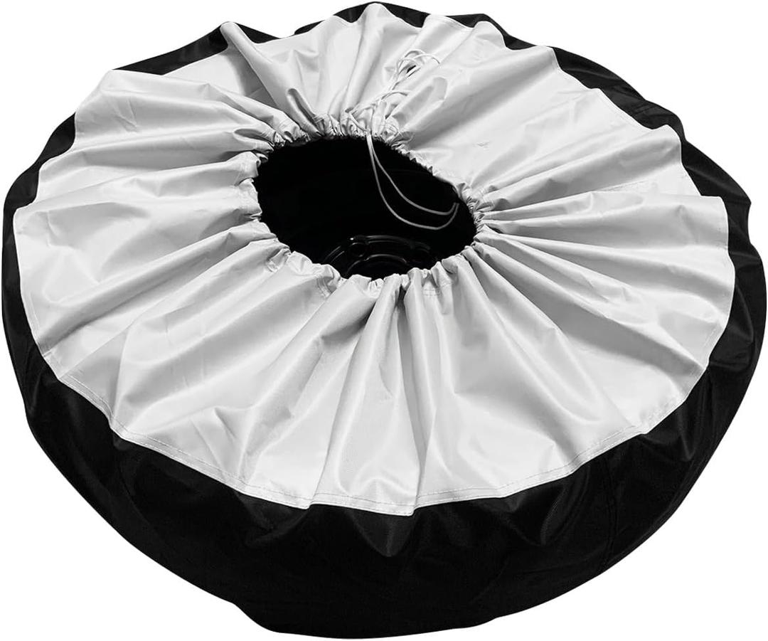 Spare Tire Cover with Handle,600D Oxford Cloth Portable Tire Totes,Tire Bag Against Dust and Scratches Tire Wheel Protector for RV Jeep(Fits Tire Diameters 22''-31'',M)