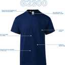 Gildan Adult Ultra Cotton T-Shirt with Pocket, Style G2300, 2-Pack (White, XL)