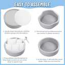 Foam Ball Pit for Toddlers, Large Baby Ball Pit for Babies with Soft Memory Sponge, Indoor Outdoor Baby Playpen, Kids Play Ball Pool, Gift Toys for Infants Boys and Girls (Gray, NO Balls)