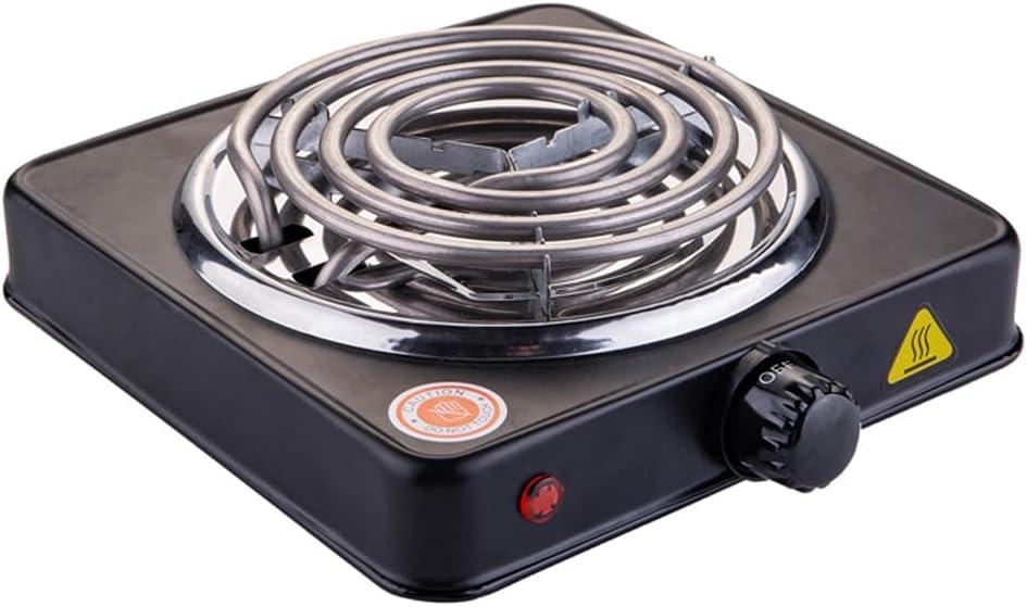 Compact and Portable Countertop Burner- Countertop Single Coiled Burner 1000 Watts Electric Hot Plate Temperature Controls Black
