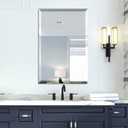 Mirrorons Beveled Mirror, Bathroom Mirrors for Wall 24" x 36", Frameless Rectangle Bathroom Mirror with Beveled Edge, Hangs Horizontally or Vertically