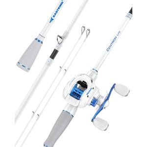 KastKing Centron Lite Travel Fishing Rod and Reel Combo, Packable Twin-Tips Spinning & Baitcaster Combos, Lightweight IM6 Graphite, Portable Multi-Piece Kit for Bass Trout, Freshwater Travel