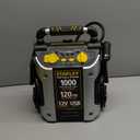 STANLEY J5C09 JUMPiT Portable Power Station Jump Starter: 1000 Peak/500 Instant Amps, 120 PSI Air Compressor, USB Port, Battery Clamps