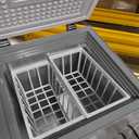 TABU 5.0 Cubic Feet Chest Freezer, Compact Deep Freezer, Silver