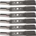 Set of 6 Troy-Bilt TB 2350 Super Bronco 50 Mustang XP 50 FAB Mustang XP 50 Mustang Fit 34 Lawn Mower Blades Fits Models 13AAA1KQ066 13AQA2KQ011 13WQA2KQ011 17ANCACZ066 17AQNAMU066 17ARCACQ011
