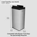 Kitchen Trash Can with Automatic Bag Assist – 8 Gallon Smart Matte Stainless Steel Bin with Motion Sensor Butterfly Lid for Home, Living Room, Bedroom, RV