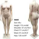 Female Mannequin Headless Style，Plus Size Mannequin Female Curvy Full Body, Material: Plastic(988M), 68 Inch