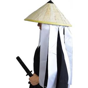 Zonzxcv Japanese Swordsman Hat Samurai Costume Helmet Japanese Asian Rice Hat Anime Cosplay Accessories Made From Palm Leaves And Bamboo Dia.16.1 Inches