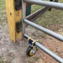 Gate Wheels for Metal Tube Gate - 6" Farm Gate Wheel for Metal Swing Gate Fence Support - 1 Pack