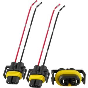 iBrightstar H11 H9 H8 880 881 Female Nylon Adapter Wiring Harness Sockets Wire for Headlights or Fog Lights