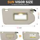TadaMark Right Passenger Side Sun Visor Fit for Nissan Pathfinder 2013 2014 2015 2016 2017 2018 Infiniti QX60 2014 2015 2016 2017 Infiniti JX35 2013 Beige with Light Replace # 96400-9PB0A