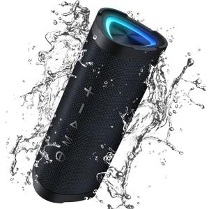 Vanzon Bluetooth Speaker, V40 Wireless Portable Bluetooth Speaker with IPX7 Waterproof, 24W HiFi Stereo Sound,24H Playtime, LED Lights and TWS Dual Pairing, Suitable for Travel,Home & Outdoors