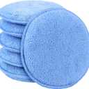 AIDEA Car Wax Applicator Pad, Microfiber Applicator Pad for Buffing & Detail Polishing, 12PK Round Foam Pads for Car Cleaning and Fine Polishing, 5 Inch