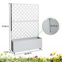 Metal Raised Garden Bed with Trellis & Privacy Screen