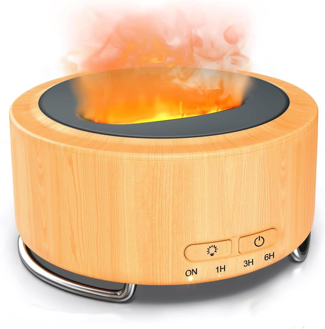 Essential Oil Diffuser for Home: 500ML Aroma Diffuser for Hotel Office Yoga Room - Humidifier with 9 Colors LED Night Light for Kids/Women Home Relaxation,Orange Yellow1
