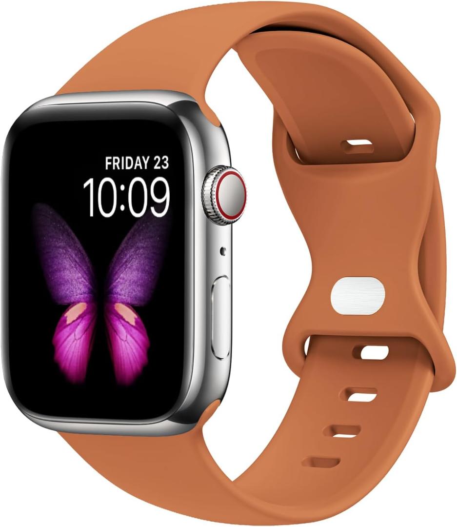 2 x Sport Bands Compatible with Apple Watch Ultra 3/2/1 49mm, Series 11/10 46/42mm, 9/8/7 45/41mm, SE 6/5/4 44/40mm, 3/2/1 42/38mm S/M M/L for Women Men Silicone iWatch Band