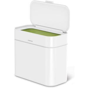 simplehuman Compost Caddy, Detachable and Countertop Bin, 4 Liter / 1.06 Gallon, White