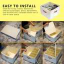 Shoe Organizer for Closet with Adjustable Dividers & Clear Cover - Fits up to 16 Pairs, Foldable Storage Box (Beige)