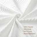 Gibelle White Shower Curtain for Bathroom, 3D Embossed Textured Fabric Curtain, Modern Farmhouse Chic Soft Cloth Set with Hooks, 72x72