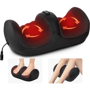Medcursor Foot Massager with Heat - Foot and Calf Massager with Massage Roller, Deep Massage for Plantar Fasciitis, Pain Relief, Neuropathy, Relax for Home or Office Use (Not Cordless)