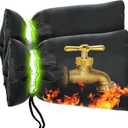 MIXC Outdoor Faucet Cover for Winter - 2 Packs 7.09''W x 10.24''H Water Socks Freeze Protection Pipe Insulation Reusable Waterproof Insulated Spigot Backflow Cover