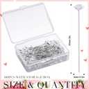 124 Pcs Bouquet Pins Flower Brooch Rhinestone Diamond Brooches Crystal Corsage Boutonniere Stick Pins Embellishments for Crafting Wedding Decor Supplies(Silver)