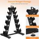 TomCare 6-Tier|5-Tier|4-Tier Dumbbell Rack Stand Only, Weight Rack for Home Gym Storage Stand for Weights Metal A-Frame Strength Training Dumbbell Holder with Handle (Dumbells not Included)