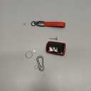 Sindeda for Toyota Key fob Cover with Leather Keychain,Soft TPU Full Cover Protection Key Case for Toyota Corolla, Camry, Avalon, Rav 4, Highlander Key Fob Shell (Red)