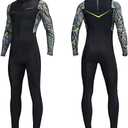 Dive Skins for Women Men Full Body Swimsuit Rash Guard Scuba Skin Thin Wetsuit, One Piece Long Sleeve Quick Dry Diving Skin UV Protection Surfing Spandex Wet Suit for Snorkeling Water Sport XL