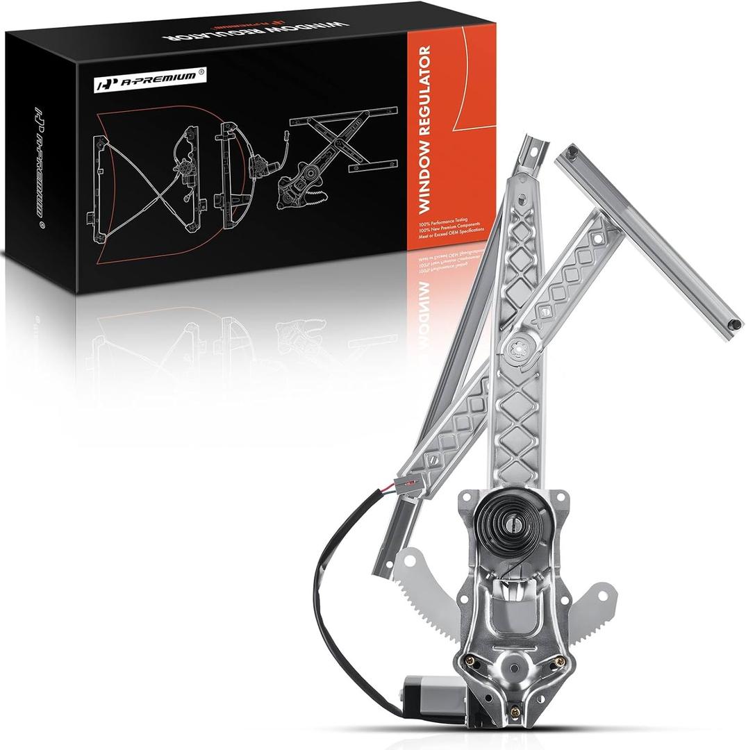 A-Premium Power Window Regulator with Motor Compatible with Ford Expedition 1997-2002 F-150 2001 Lincoln Navigator 1998-2002 Front Driver Side