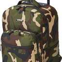 Rockland Double Handle 17" Rolling Backpack, Camo