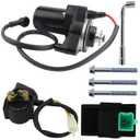 3 Bolt Starter & Relay & CDI for 50cc 70 cc 90cc 100 cc 110cc 125 cc ATV Dirt Bikes Go Karts Chinese Pit Bike Quad 4 Wheelers Dune Buggy Sandrail SSR Roketa Taotao Jonway SunL, Matte Black