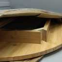 HOOBRO Bamboo Dining Table, Round Dining Table for 2, 27.5" Kitchen Table for Small Space, Writing Table, Easy to Assemble, for Dining Room, Living Room, Office, Kitchen, Apartment, Natural YL71CZ01G1