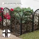 Evergreen Garden Tree of Life Metal Landscape Edging Border 13" Tall Above Ground, 6 ft Long Decorative Garden Fence Panels Animal Barrier, No Dig Edging for Flower Bed, Yards, Lawn