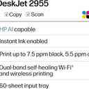 HP DeskJet 2955 Wireless All-in-One Color Inkjet Printer, Scanner, Copier, Best-for-Home, 3 Month Trial of Instant Ink Included, AI-Capable (A24HJA)
